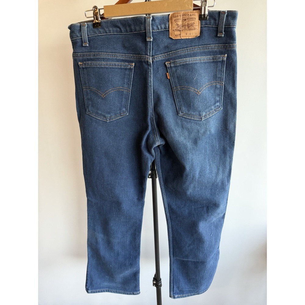 VTG 80s Levis 517 Orange Tab Jeans Mens Tag 38x31 Bootcut USA